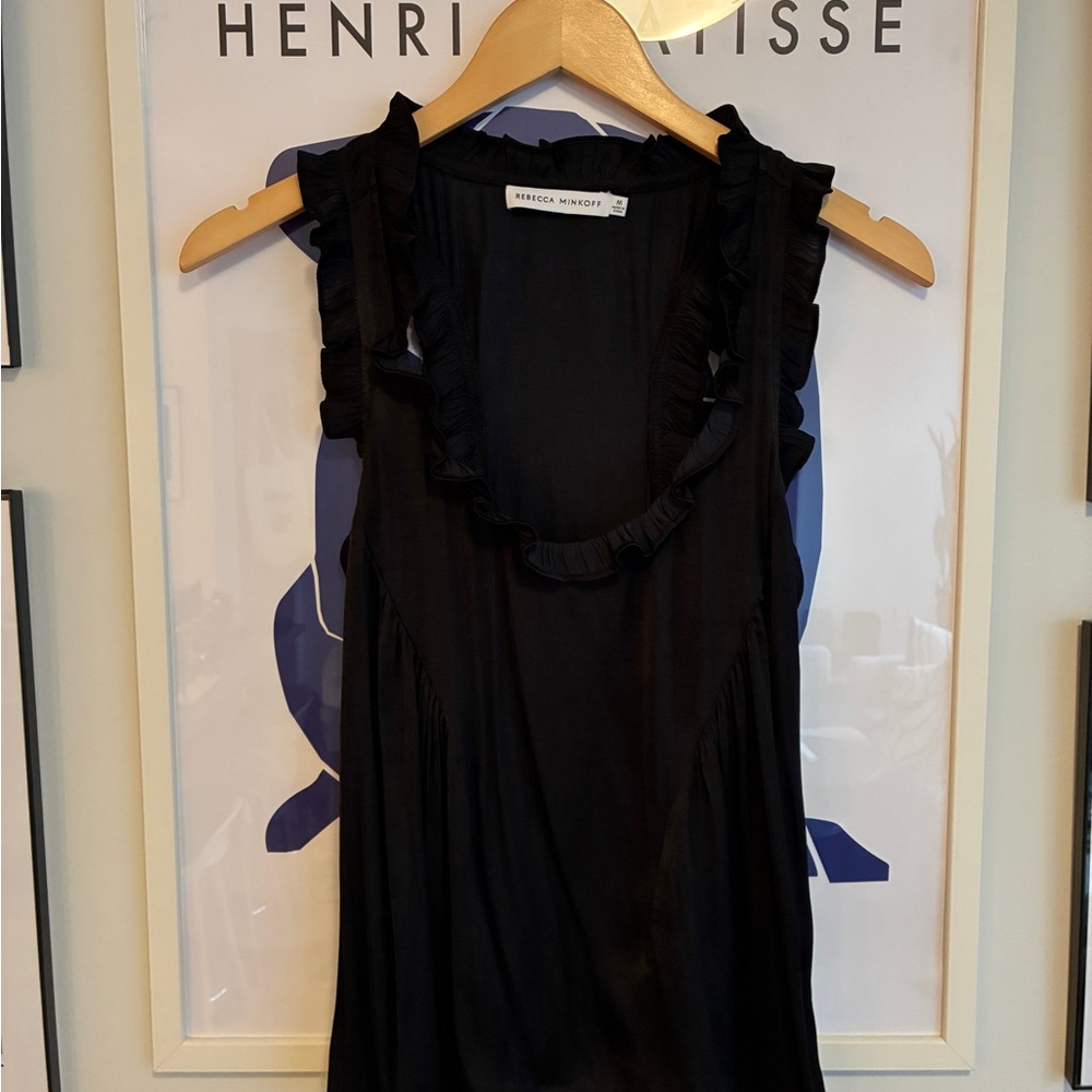 Rebecca Minkoff Black Ruffled Top